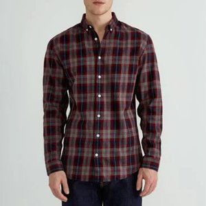 Frank & Oak Long Sleeve Plaid Flannel Shirt
